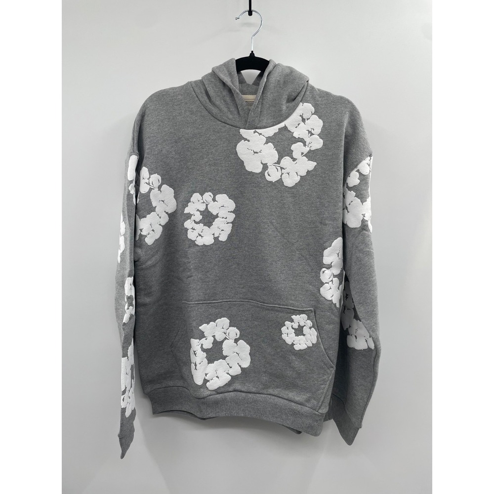 NWT‎ Denim Tears The Cotton Wreath Hoodie Men's Large Gray Long Sleeve Pullover